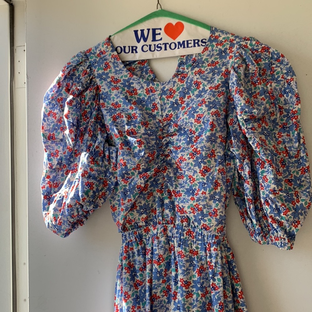 Sea New York floral midi dress open back large